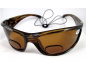 Lunettes bifocales soleil caramel translucide strié