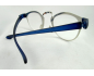 Lunettes loupes 3/4 cercles mixtes fine lame métal bleu