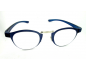 Lunettes loupes 3/4 cercles mixtes fine lame métal bleu