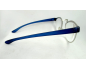 Lunettes loupes 3/4 cercles mixtes fine lame métal bleu