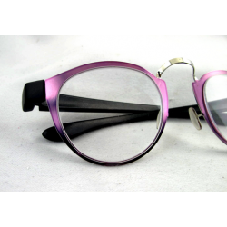 Lunettes loupes 3/4 cercles mixtes fine lame métal violet