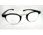 Lunettes loupes 3/4 cercles mixtes fine lame métal noir