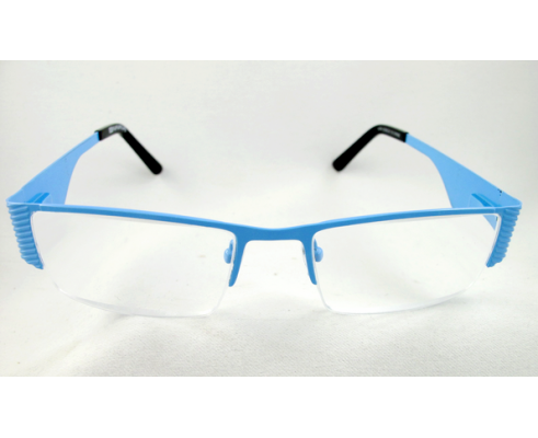 Lunettes loupes métal  branche peignée demi-verres flex*