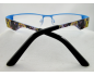 Lunettes loupes métal  branche peignée demi-verres flex*