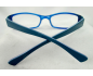  	Lunettes loupes rectangles GM  bleu et branches bicolores