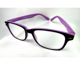 Lunettes loupes +6.5, +7 bicolore violet style wayfarer Flex