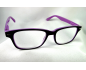 Lunettes loupes +6.5, +7 bicolore violet style wayfarer Flex