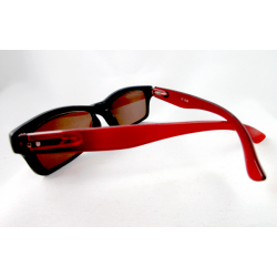 Lunettes loupes bicolores verres bruns