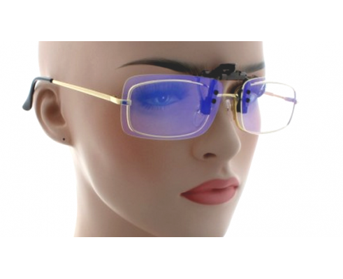 Sur-Lunettes anti bleu (129-58-39 )jaunes très pâles à clip